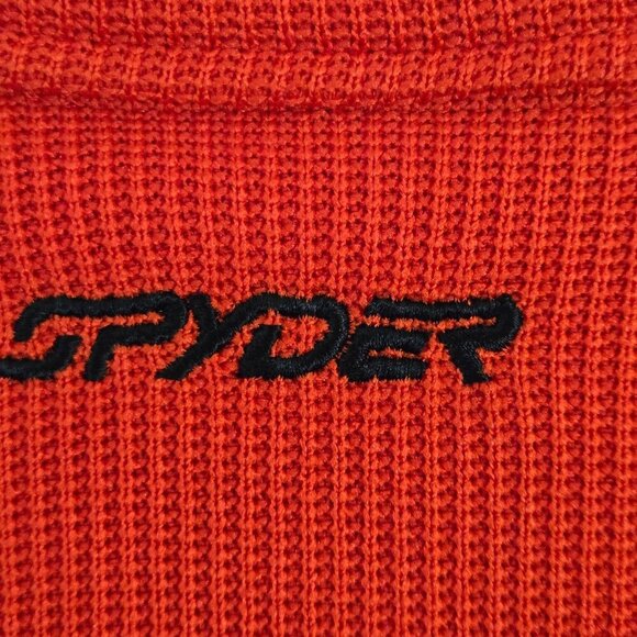 Spyder Outbound Core Sweater Jacket 1/2 Zip Red Black Logo Size L - Picture 5 of 7